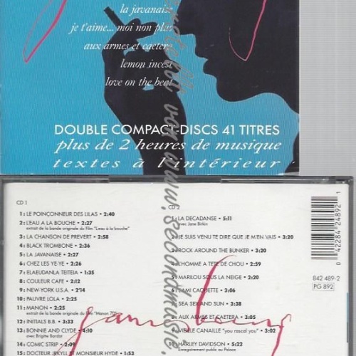 CD--SERGE GAINSBOURG--DE GAINSBOURG A GAINSBARRE