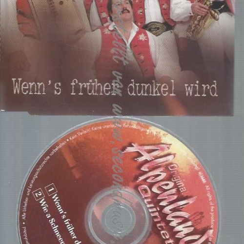 CD--ALPENLAND QUINTETT,ORIGINAL--WENN'S FRHER DUNKEL WIRD