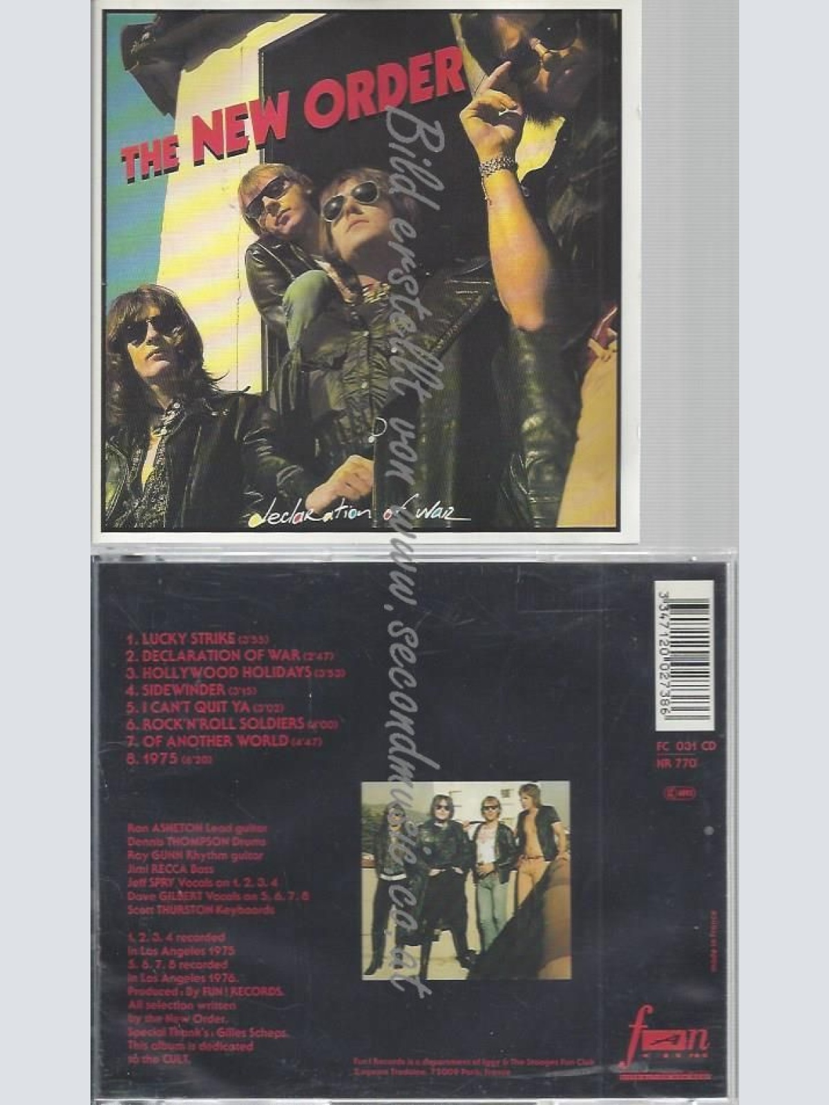 CD--NEW ORDER--DECLARATION OF WAR