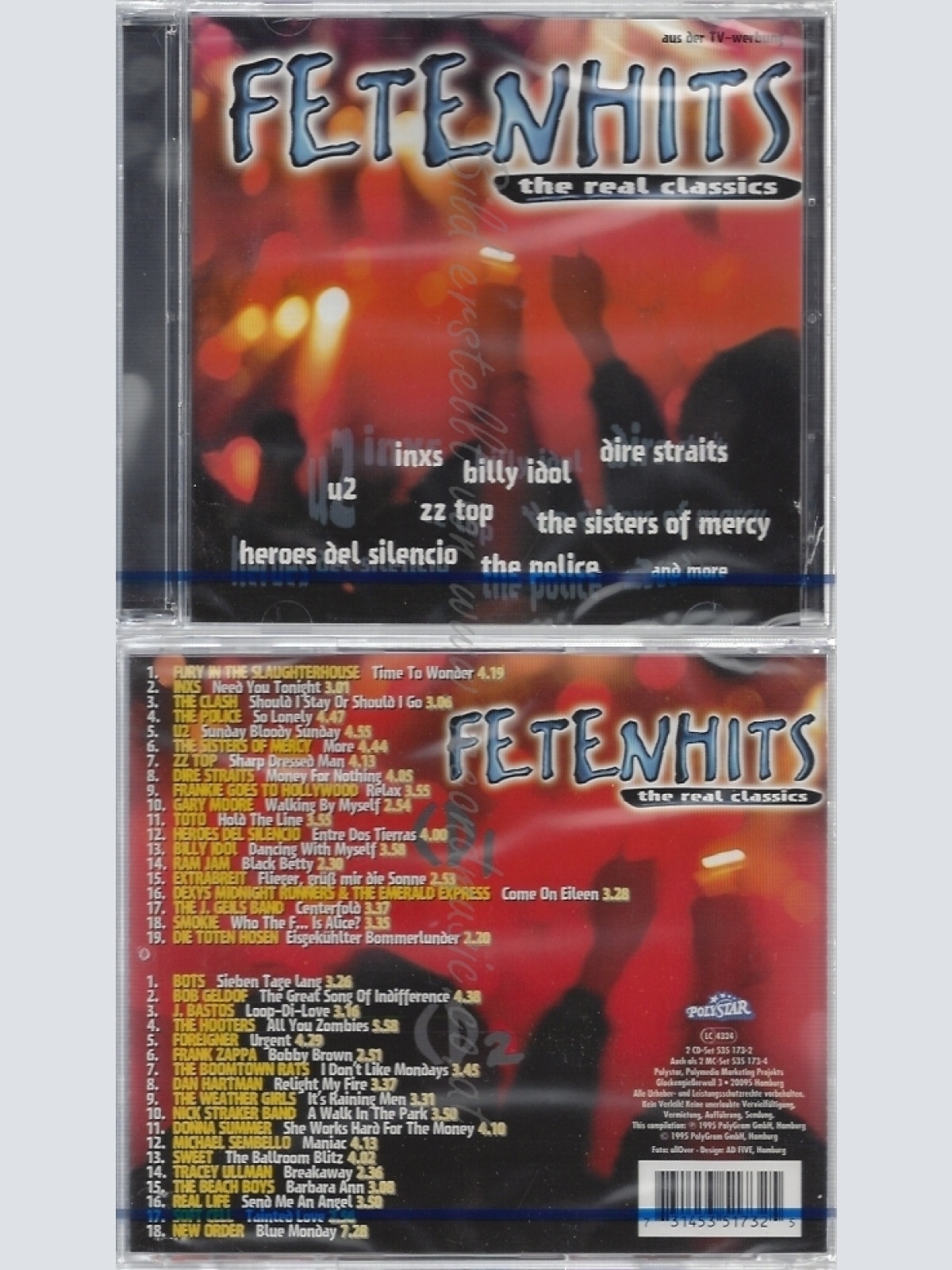 CD--NM-SEALED-VARIOUS -1995- - DOPPEL-CD -- FETENHITS - THE REAL CLASSICS