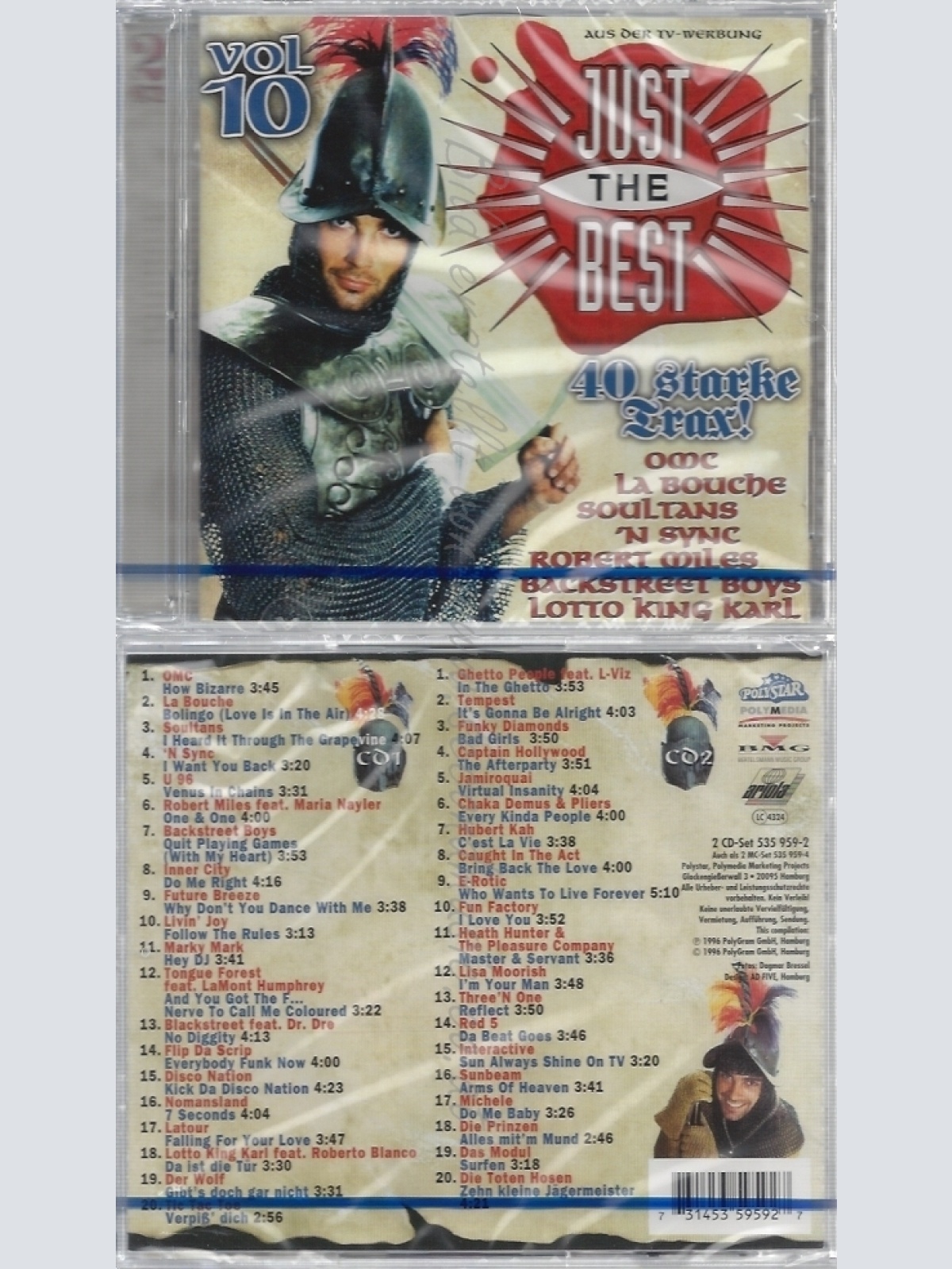 CD--NM-SEALED-VARIOUS ARTISTS -1996- - DOPPEL-CD -- JUST THE BEST VOL. 10