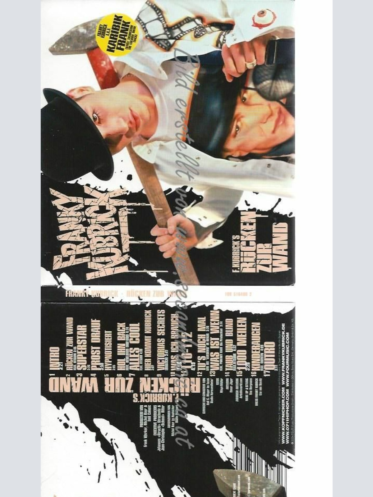 CD--FRANKY KUBRICK--RÜCKEN ZUR WAND