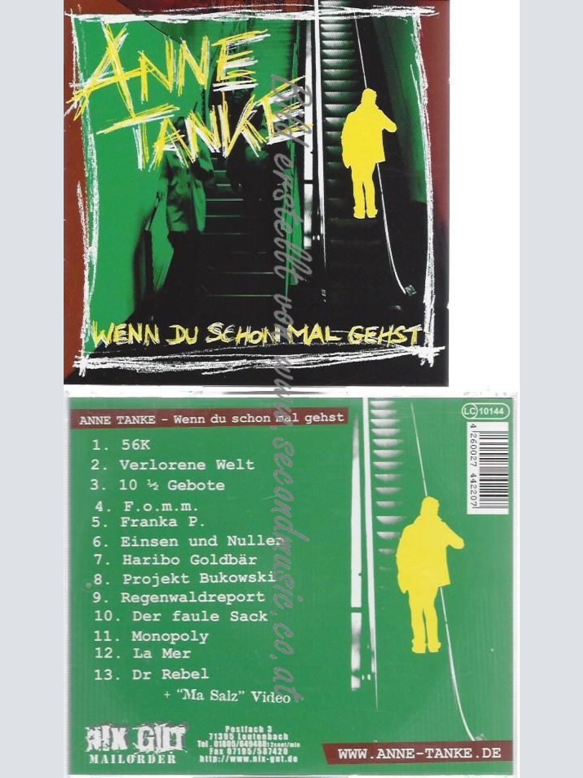 CD--WENN DU SCHONMAL GEHST--ANNE TANKE | CD