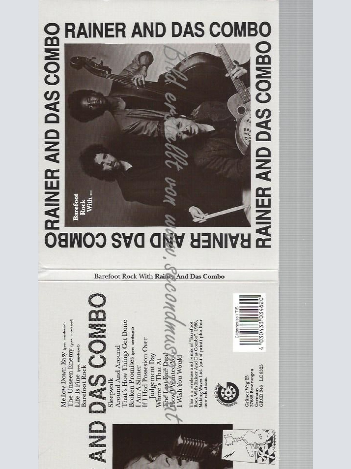 CD--RANIER & DAS COMBO--BAREFOOT ROCK WITH...