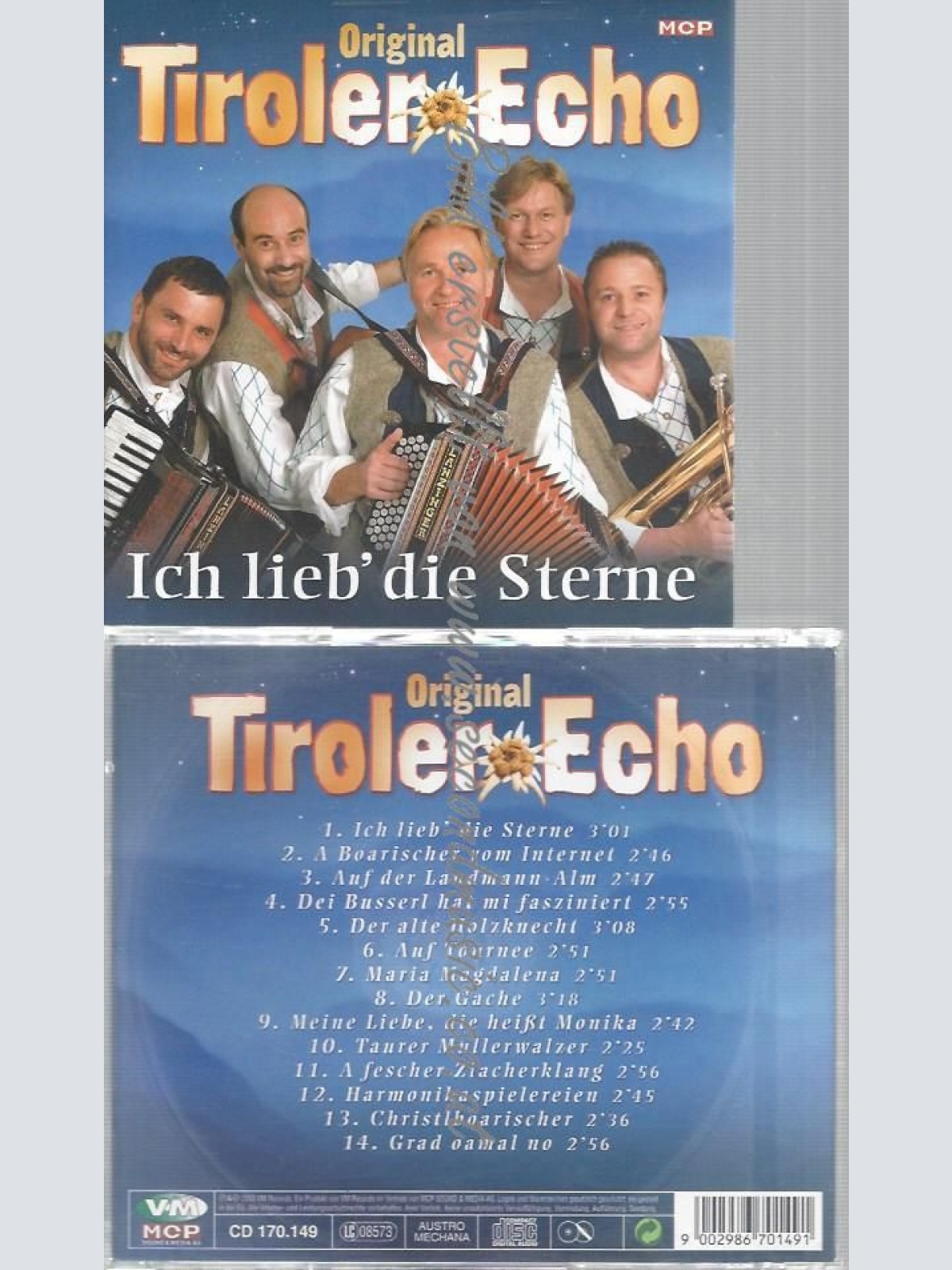 CD--TIROLER ECHO,ORIGINAL--ICH LIEBE DIE STERNE