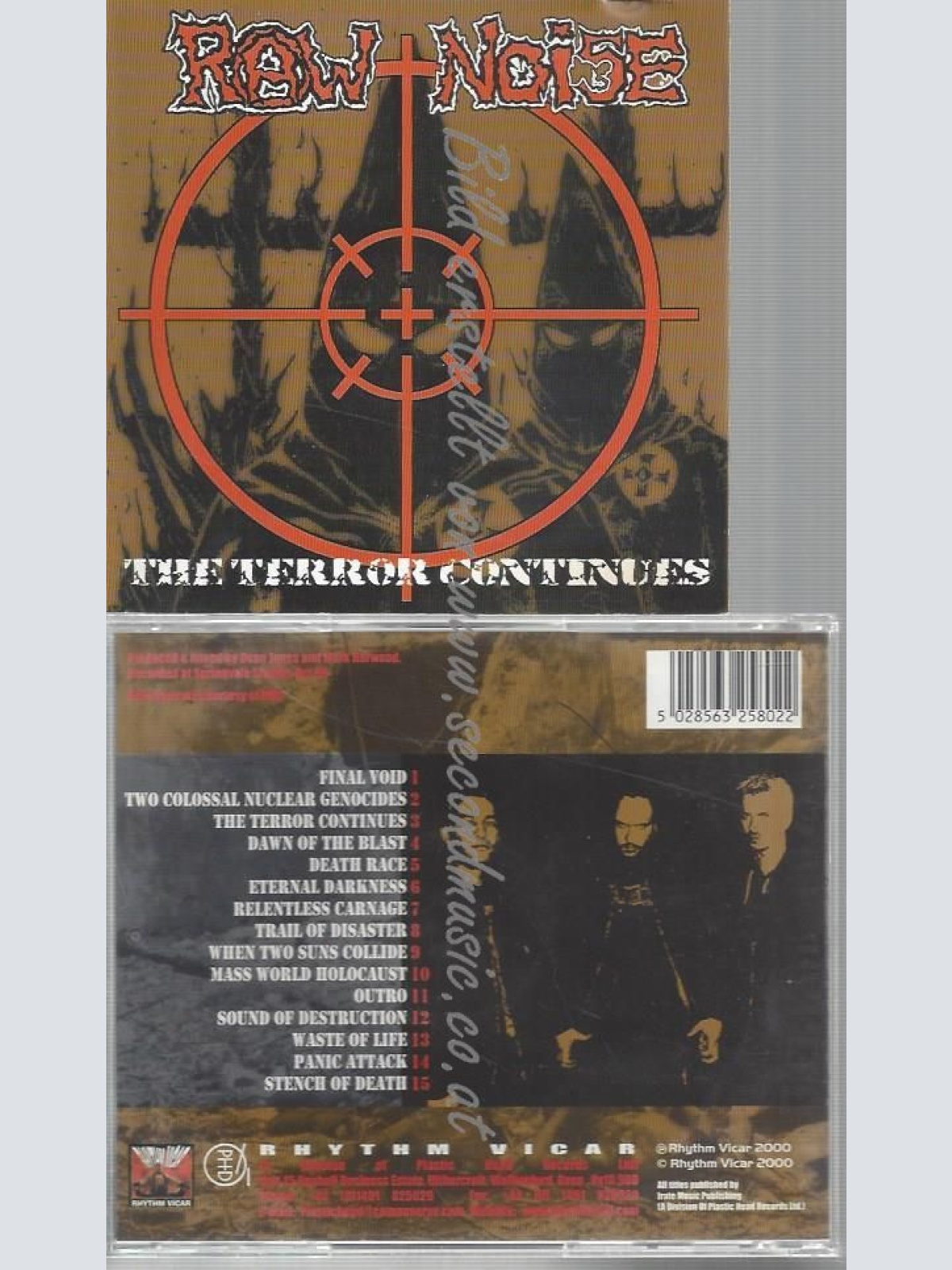 CD--RAW NOISE--THE TERROR CONTINUES
