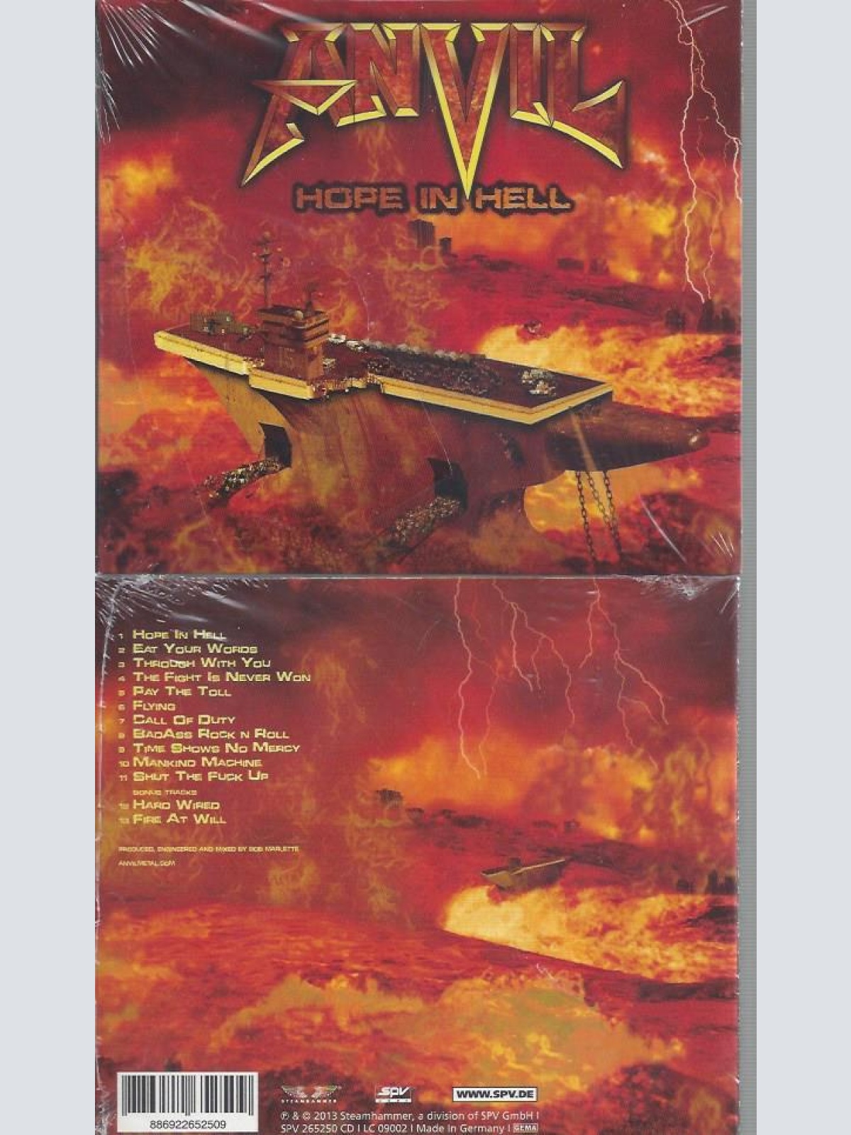 CD--Hope in Hell Ltd. ~ Anvil