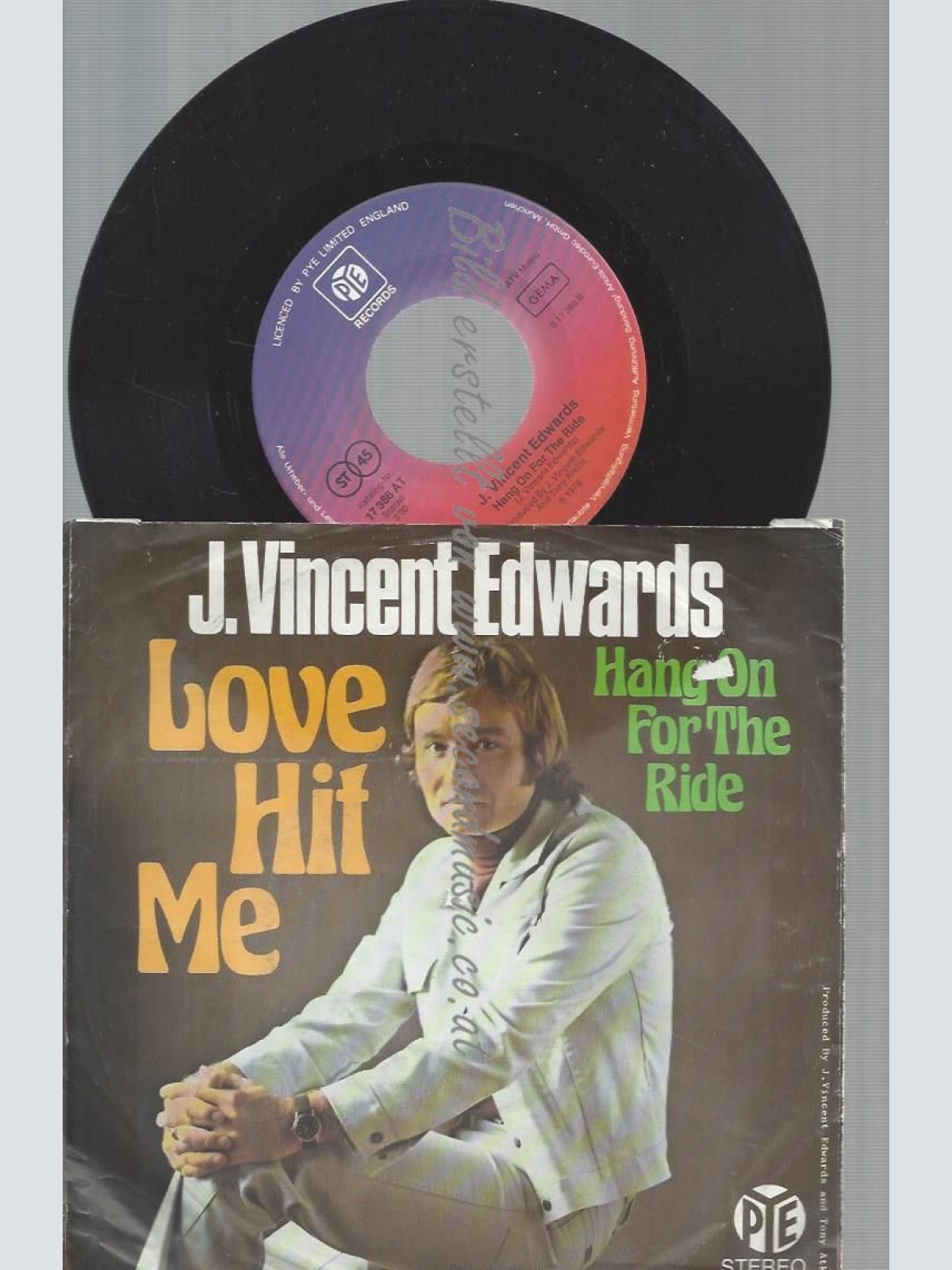 7"  J. Vincent Edwards  Love Hit Me