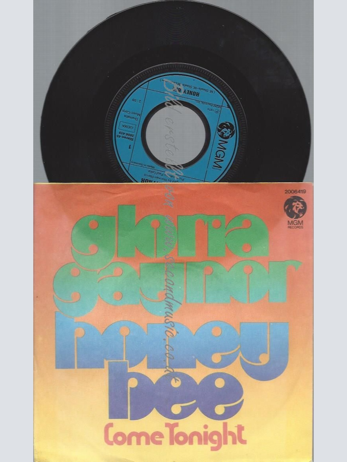 7"  Gloria Gaynor – Honey Bee