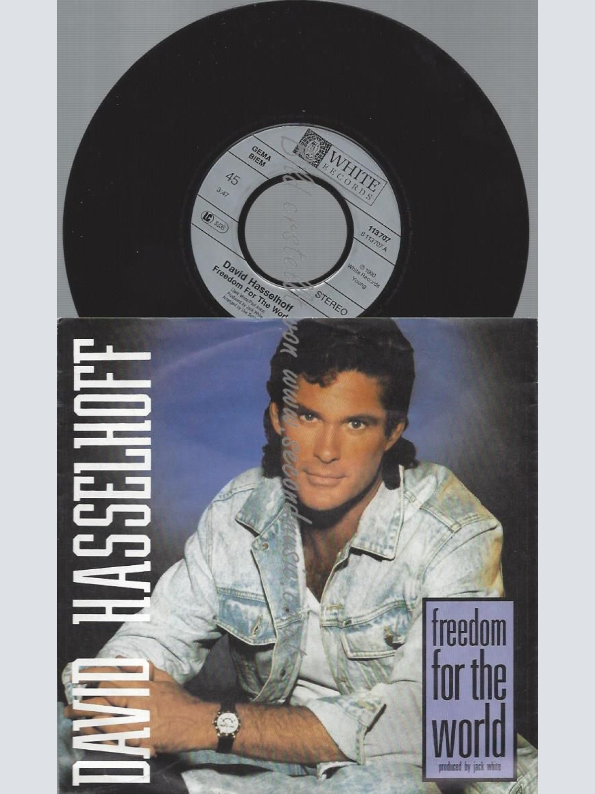 7"  David Hasselhoff  Freedom For The World