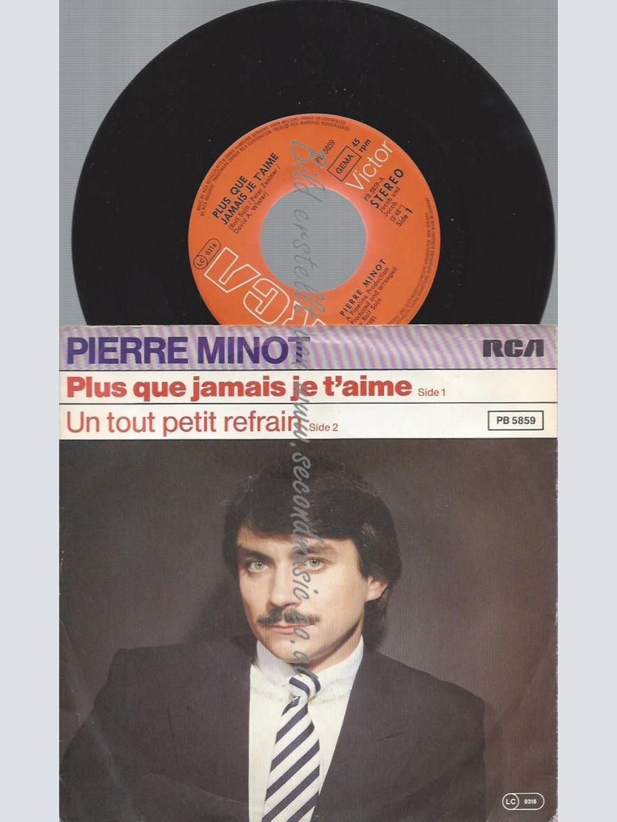 7"   Pierre Minot  Plus Que Jamais Je T'Aime