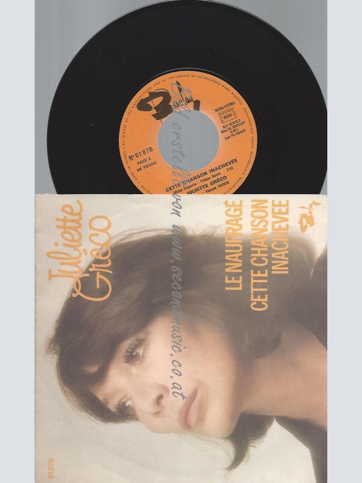 7" Juliette Gréco – Le Naufragé