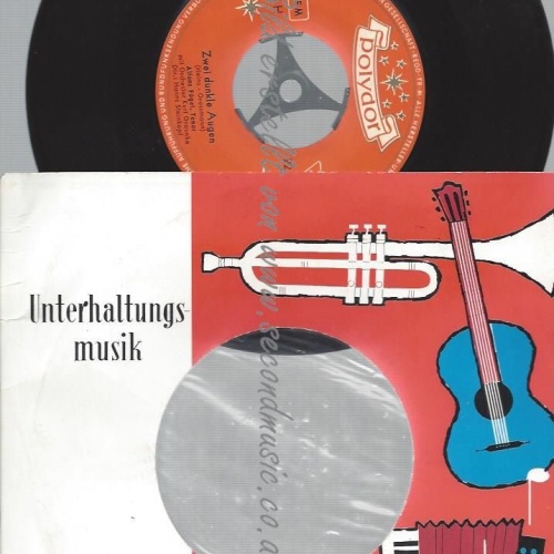 7"    Alfons Fügel  Zwei Dunkle Augen