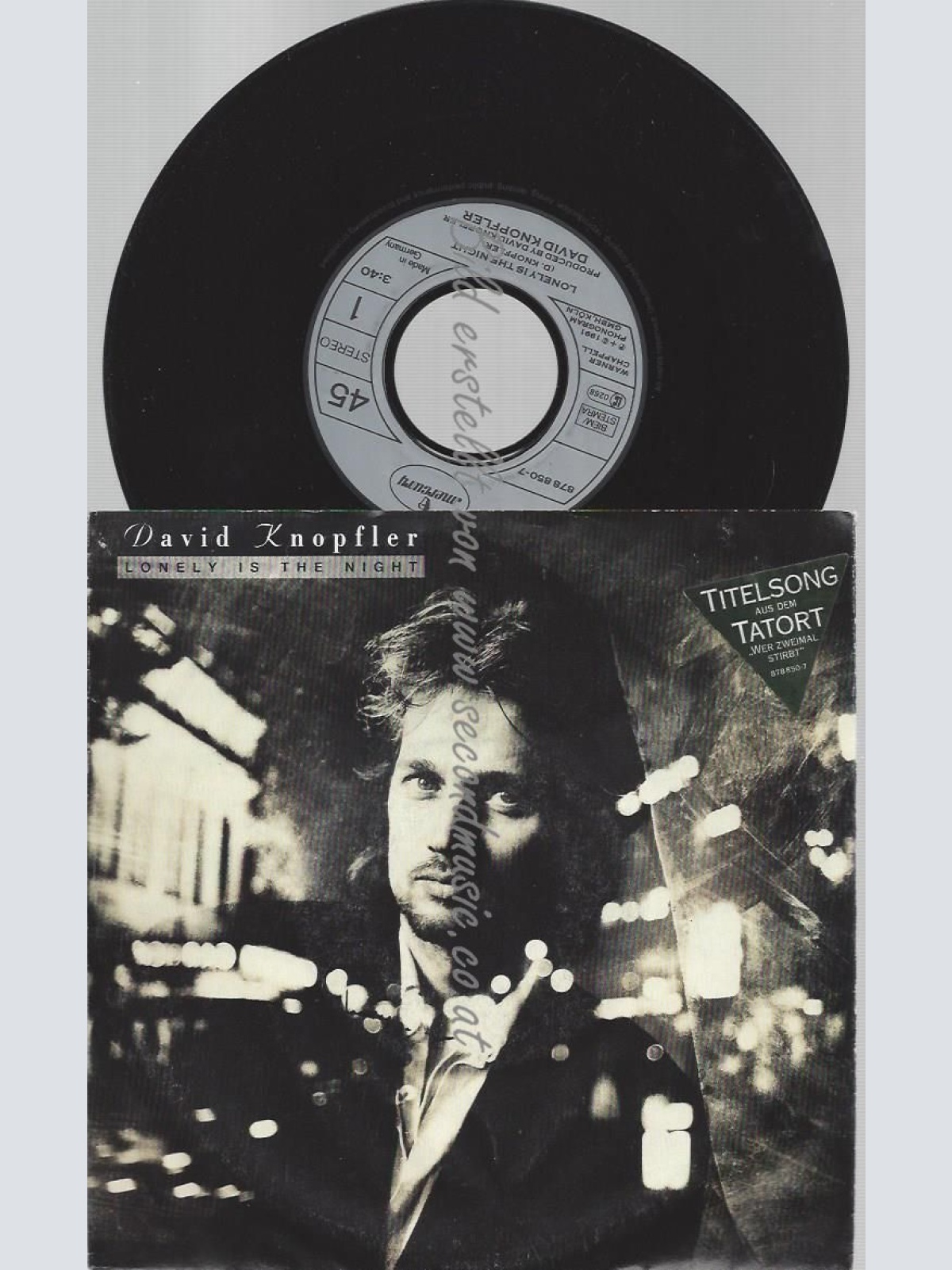 7"  David Knopfler  Lonely Is The Night