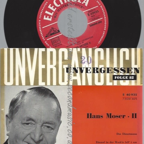 7"   Hans Moser // EP  FOLGE 82  // DER DIENSTMANN  ///RED