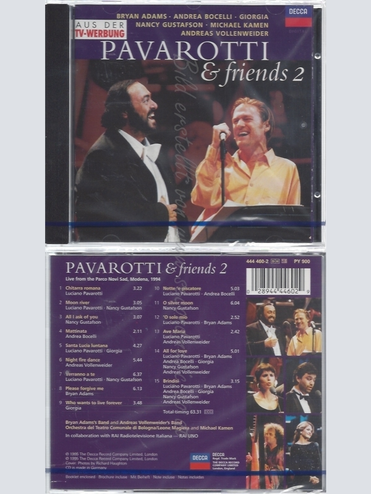 CD--NM-SEALED-PAVAROTTI, ADAMS, BOCELLI UND VOLLENWEIDER -1995- -- PAVAROTTI UN