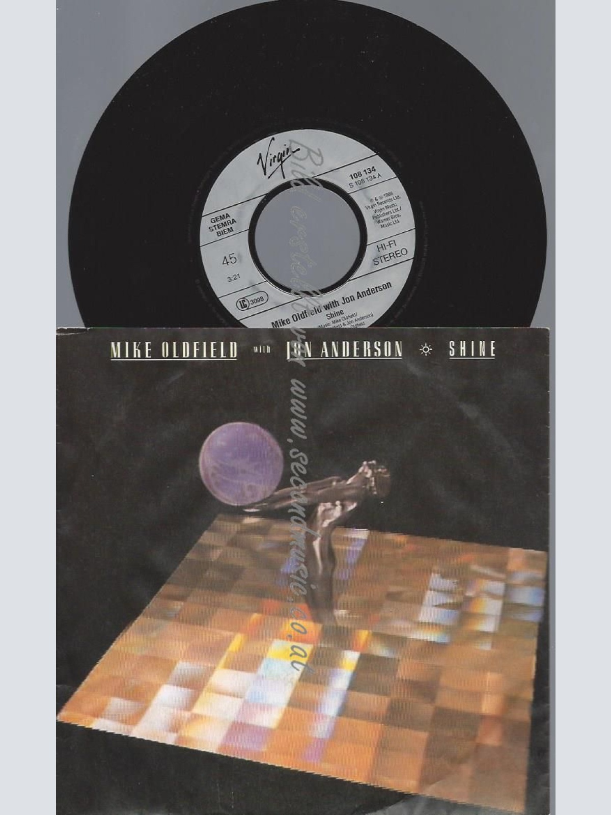 7"  Mike Oldfield With Jon Anderson – Shine