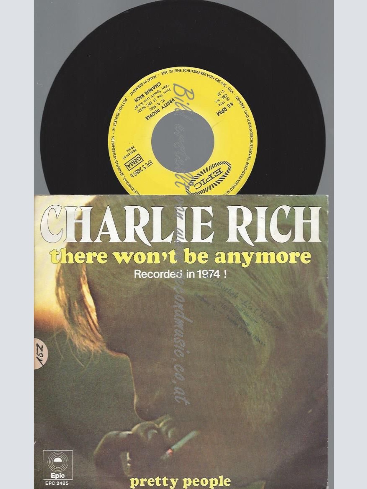 7"  Charlie Rich – There Won't Be Anymore