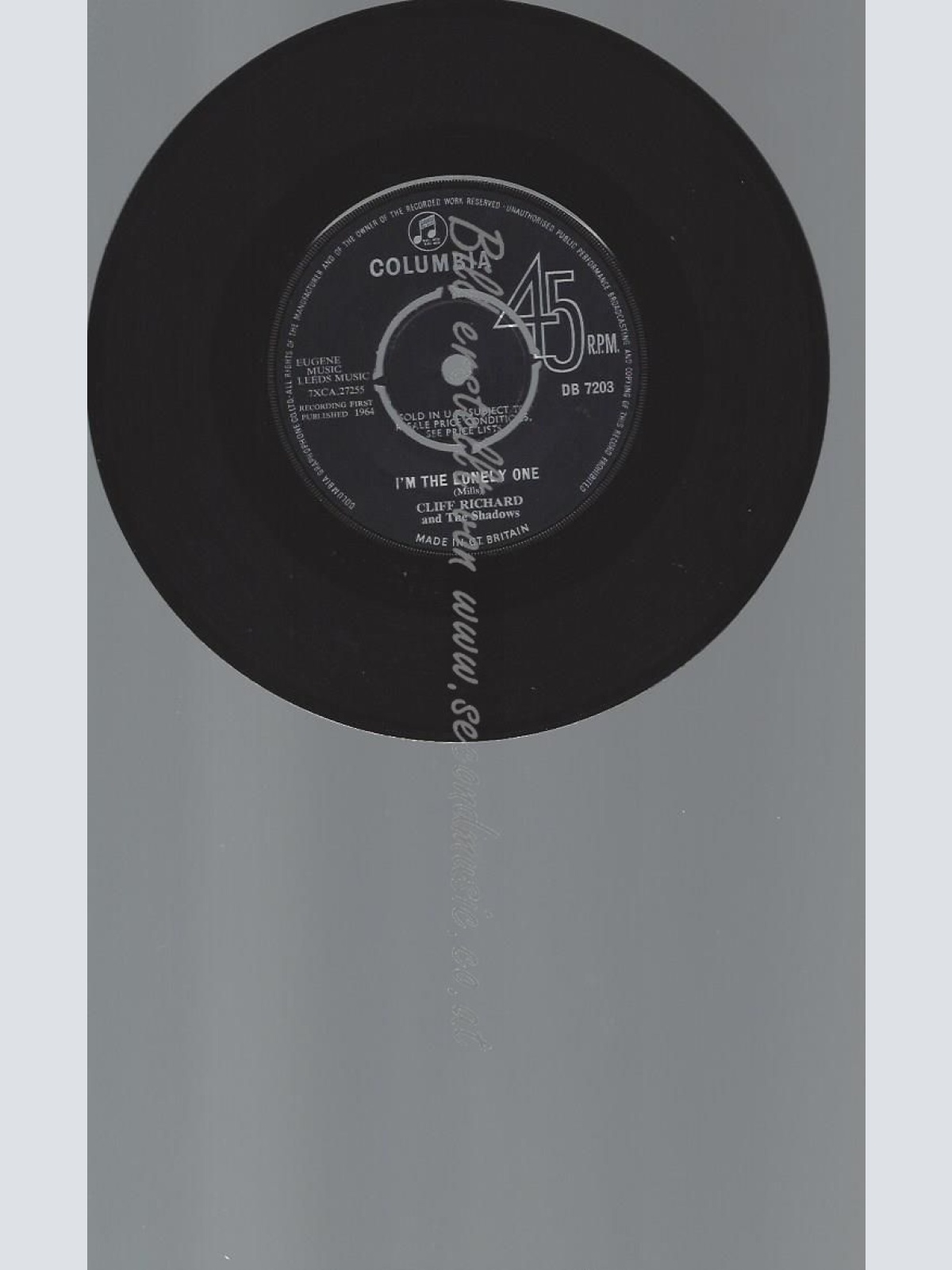 7"  Cliff Richard & The Shadows – I'm The Lonely One