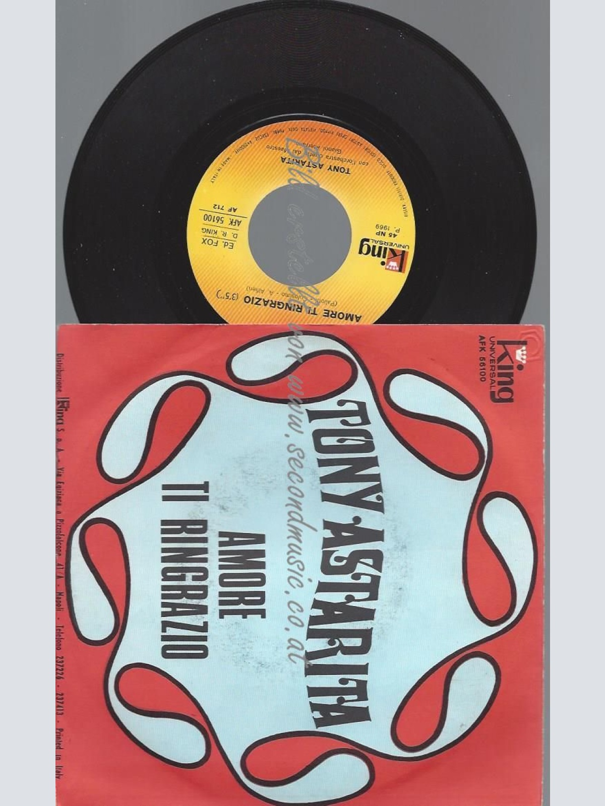 7"   Tony Astarita – Arrivederci Mare