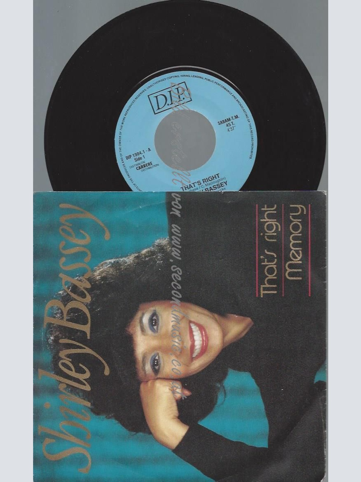 7"   Shirley Bassey  That's Right
