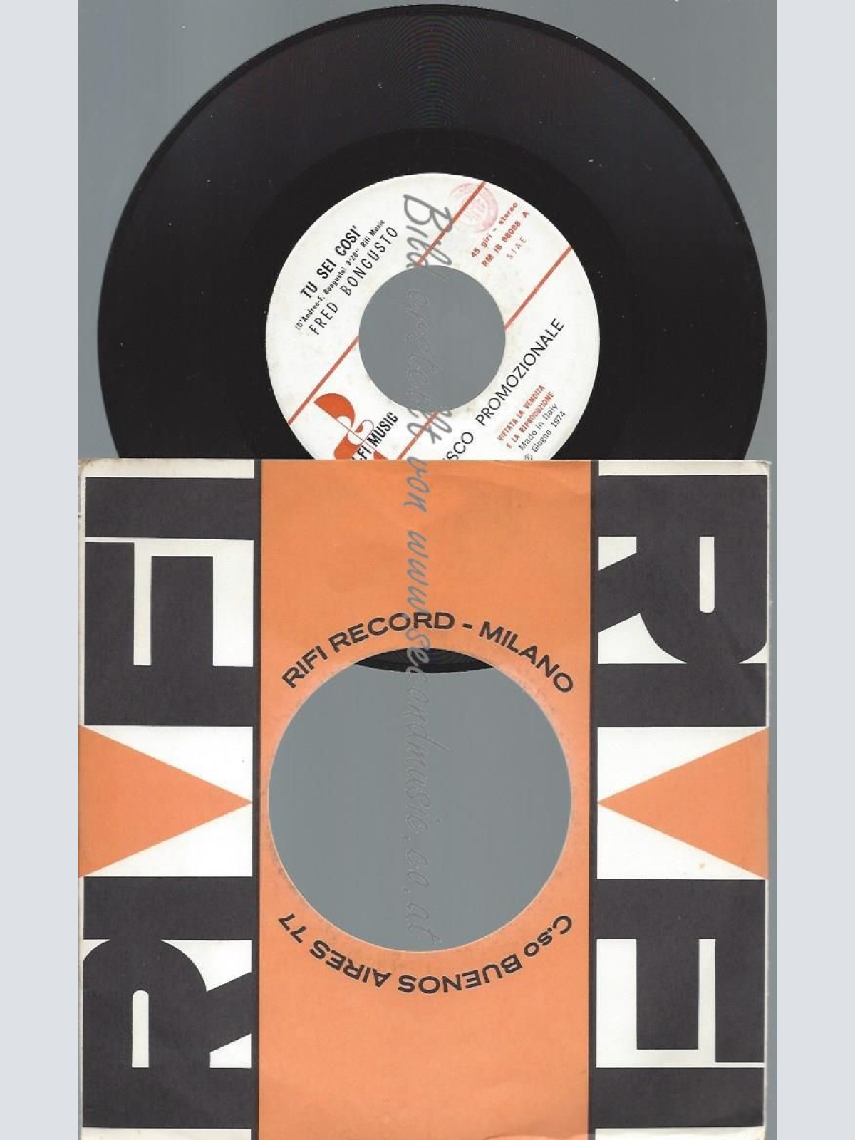 7"     FRED BONGUSTO  CAPRI CAPRI //PROMO