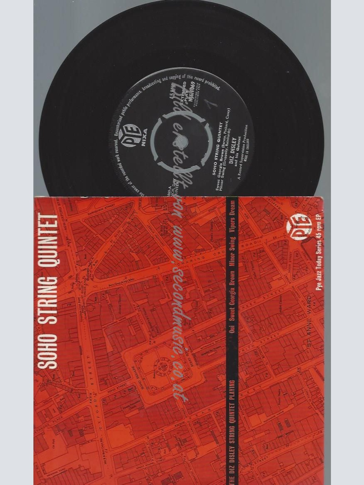 7" Diz Disley And His Quintet Soho String Quintet