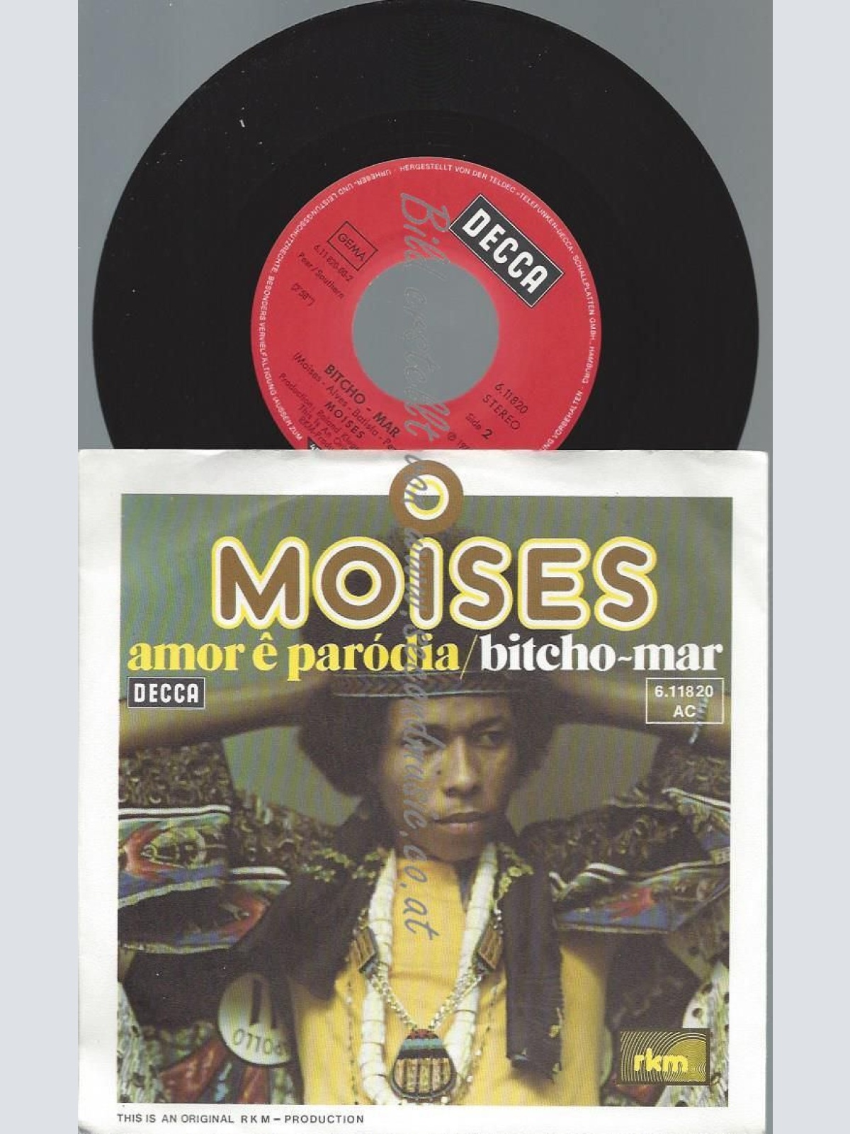 7"  Moises – Amor E Parodia