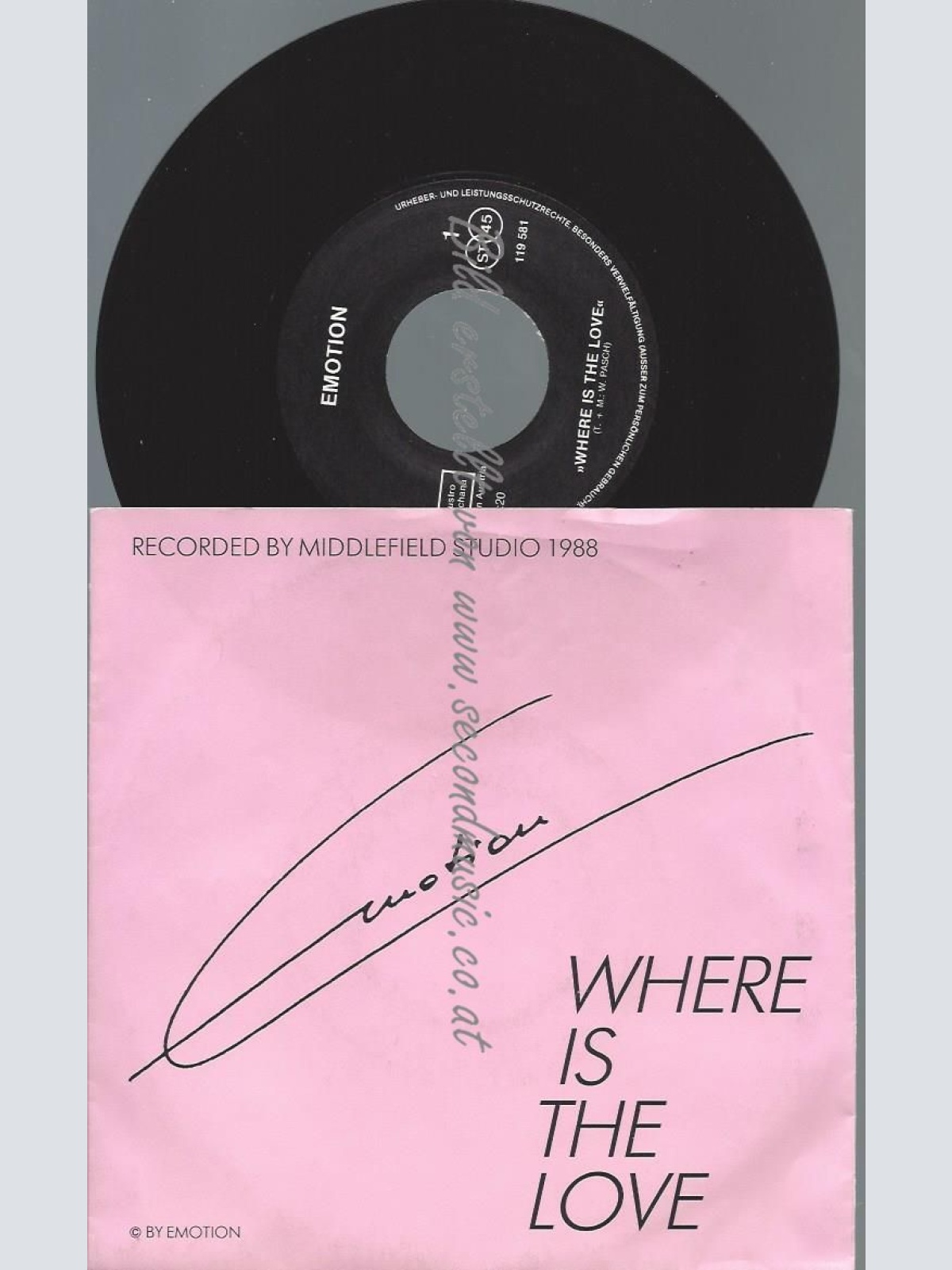 7" EMOTION   WHERE IST THE LOVE