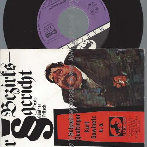 7"  Günther Fritsch, Helmut Qualtinger, Kurt Sowinetz  Wiener Bezirksgericht