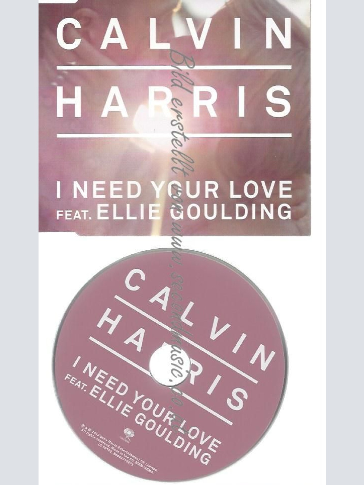 CD--CALVIN HARRIS FEAT. ELLIE GOULDING--    I NEED YOUR LOVE
