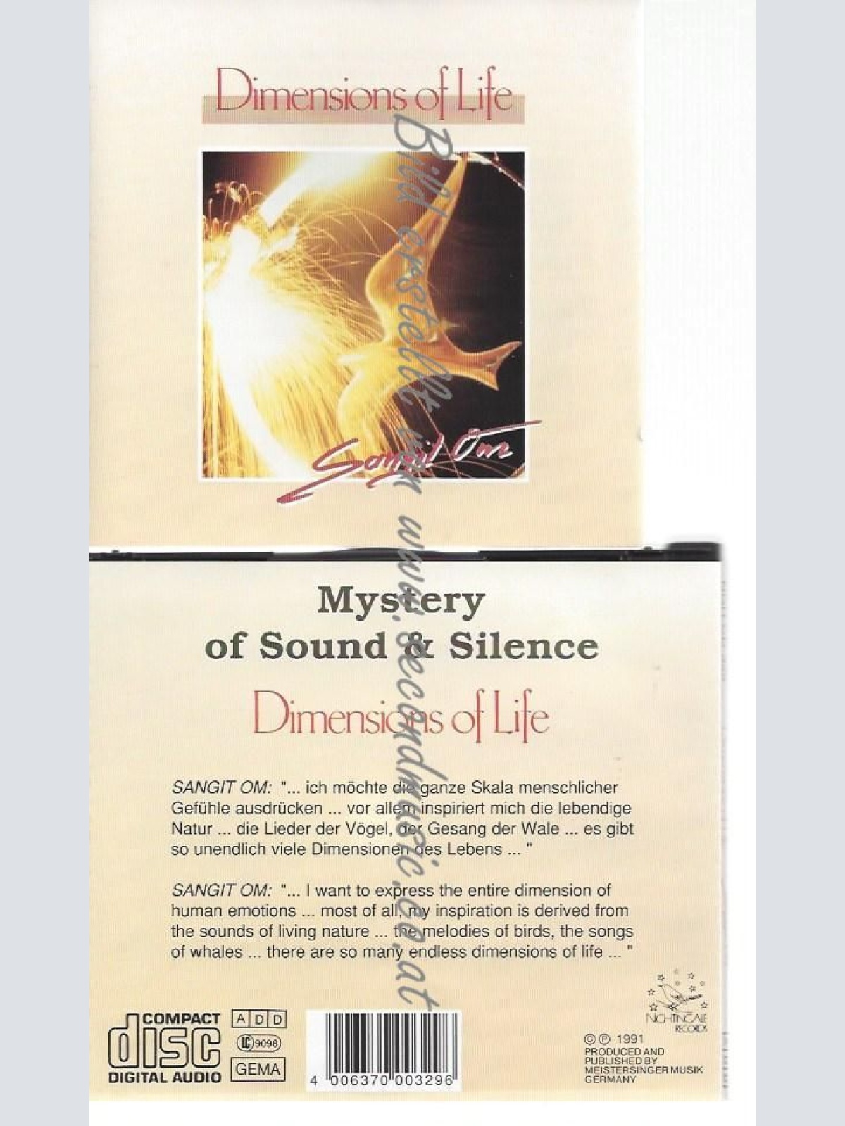 CD--Dimensions of Life //  Sangit Om