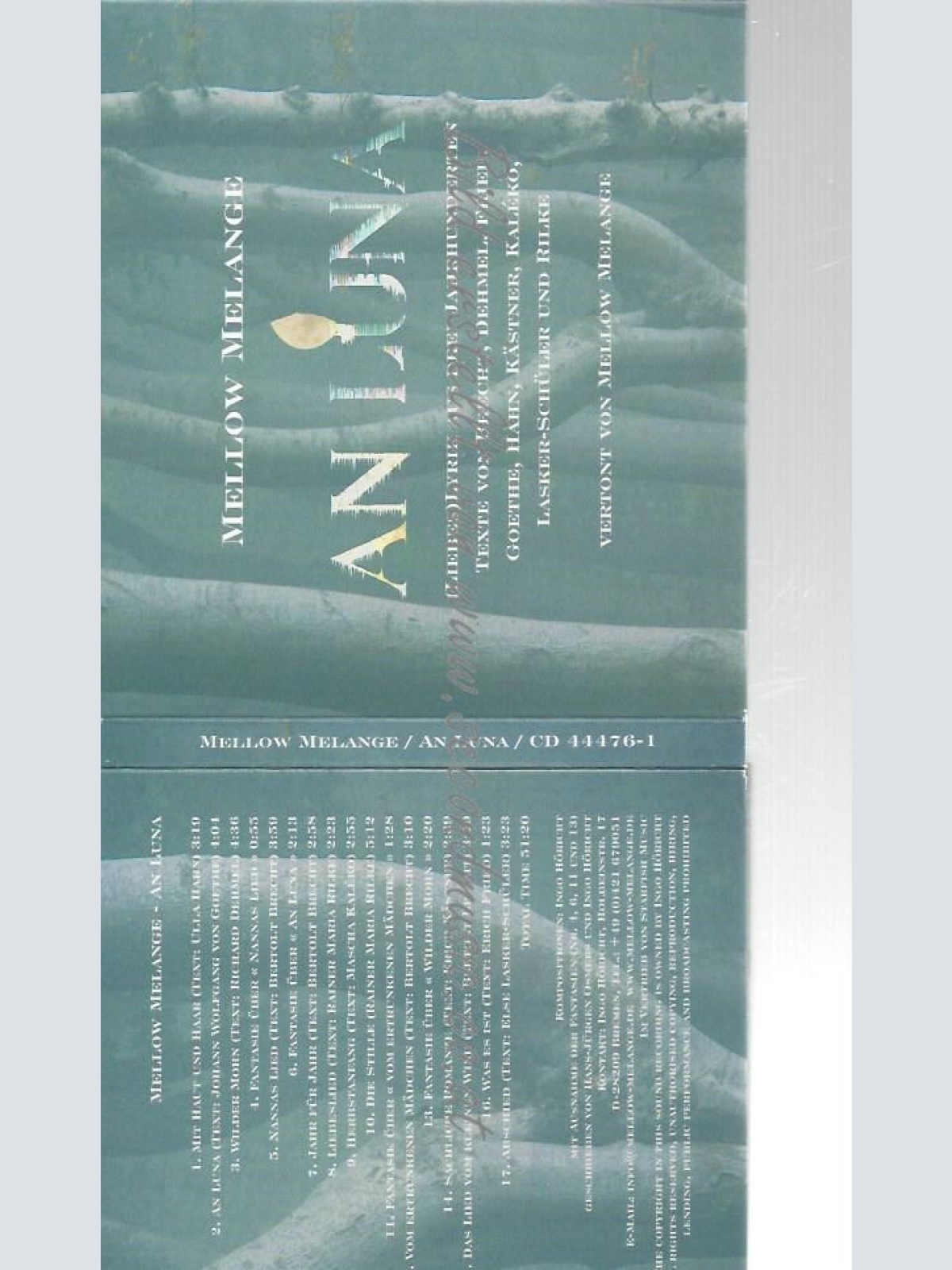 CD--INGO HÖRICHT--    MELLOW MELANGE - AN LUNA DIGIPACKCD