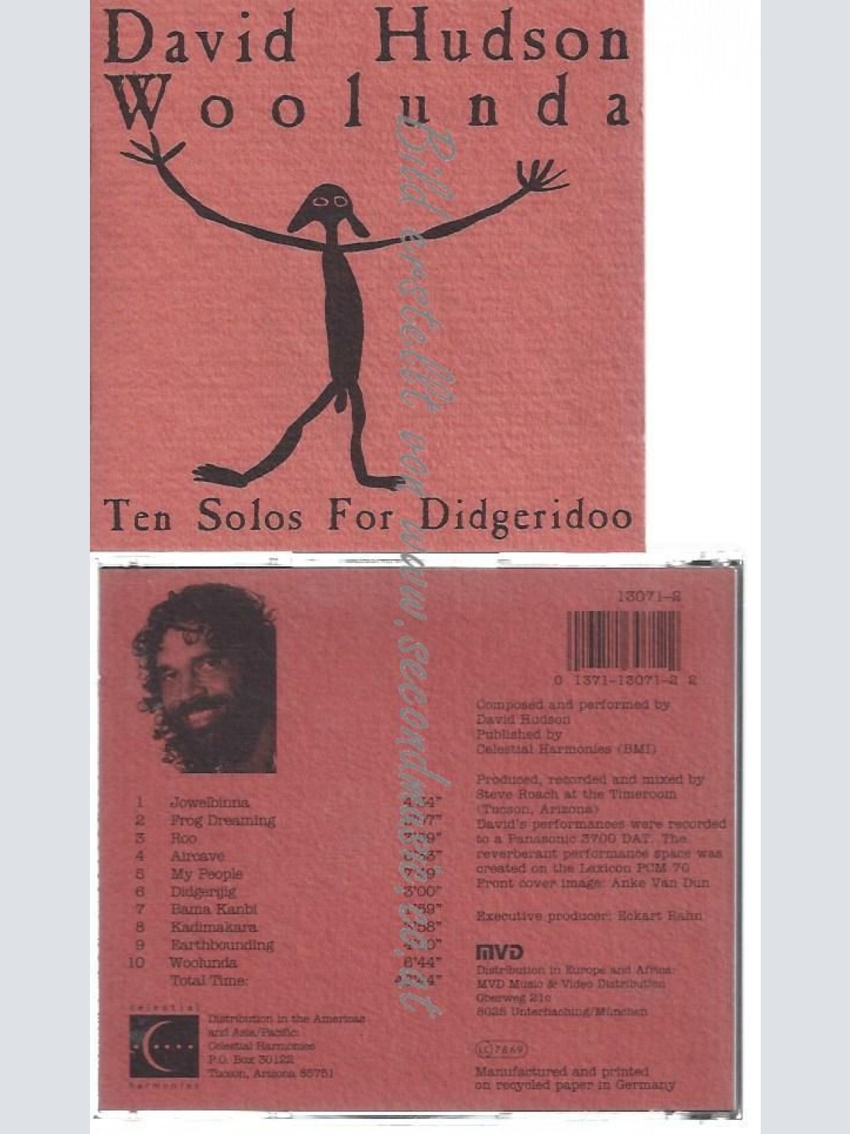 CD--Woolunda: 10 Solos for Didgeridoo //   David Hudson