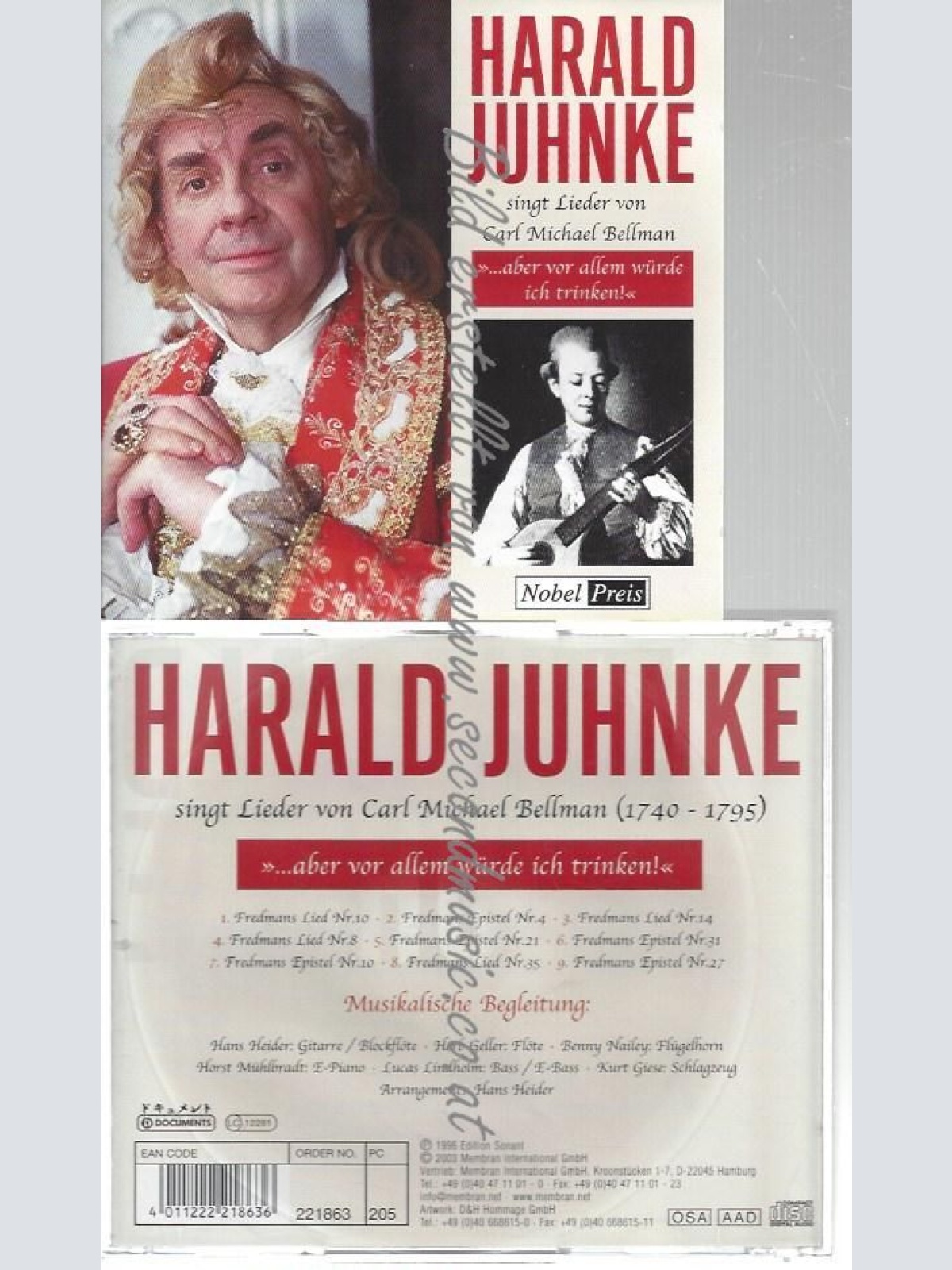 CD--C  HARALD JUHNKE--    HARALD JUHNKE SINGT VONLIEDER