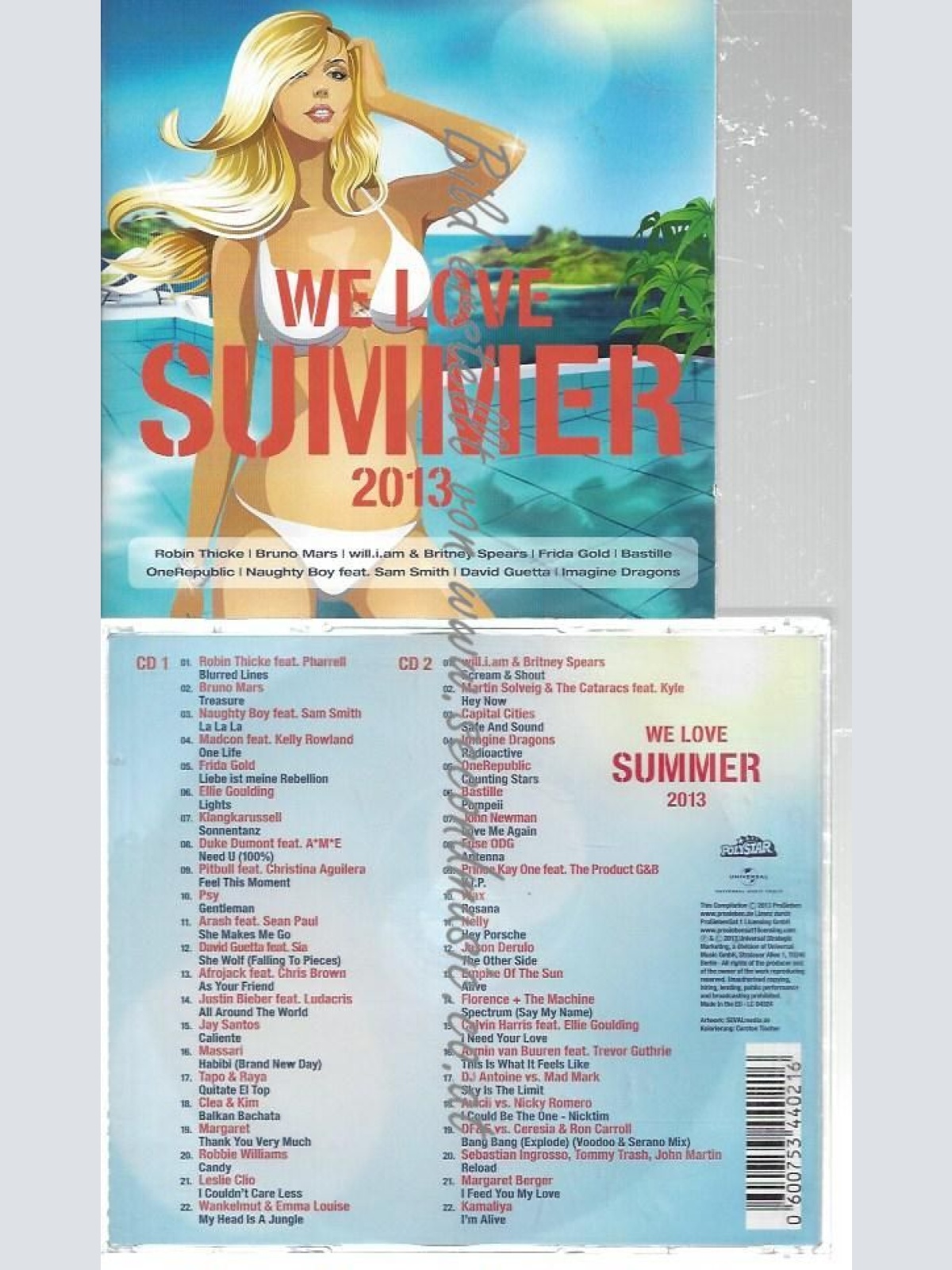 CD--VARIOUS-- 2013   WE LOVE SUMMER  | DOPPEL-CD