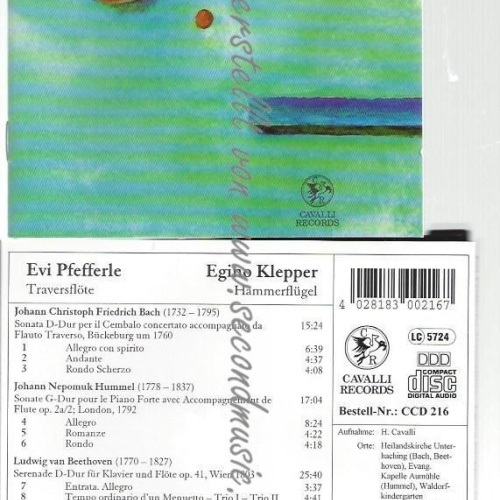 CD--PFEFFERLE,EVI UND KLEPPER,EGINO--    TRAVERSFLÖTE UND HAMMERFLÜGEL
