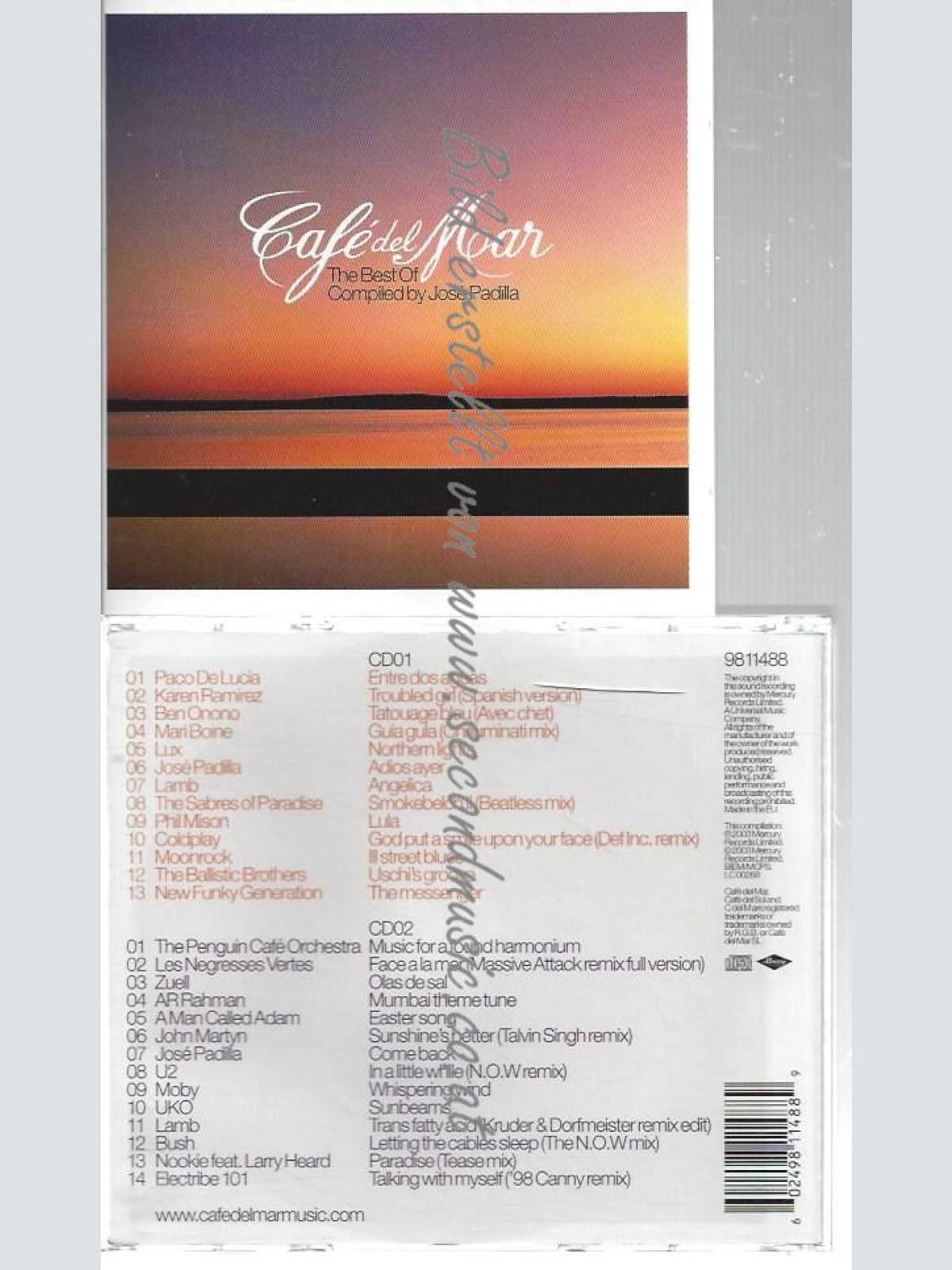 CD--JOSE PADILLA--    BEST OF CAFE DEL MAR | DOPPEL-CD