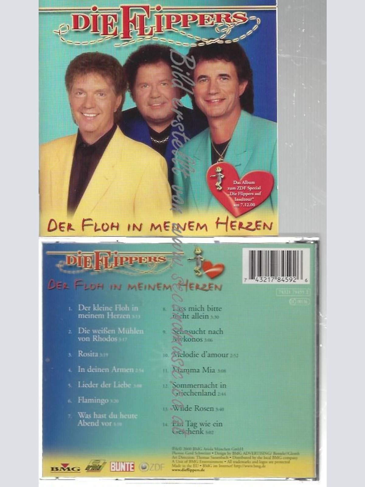 CD--DIE FLIPPERS--    DER FLOH IN MEINEM HERZEN