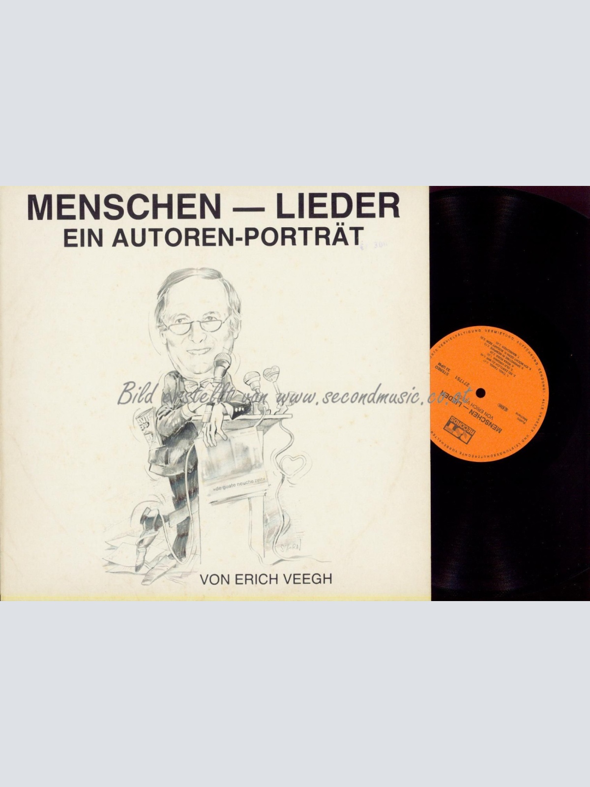 LP-MENSCH LIEDER EIN AUTOREN PORTRAIT VON ERICH VEEGH
