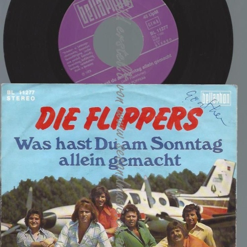 7"   Die Flippers  Was Hast Du Am Sonntag Allein Gemacht