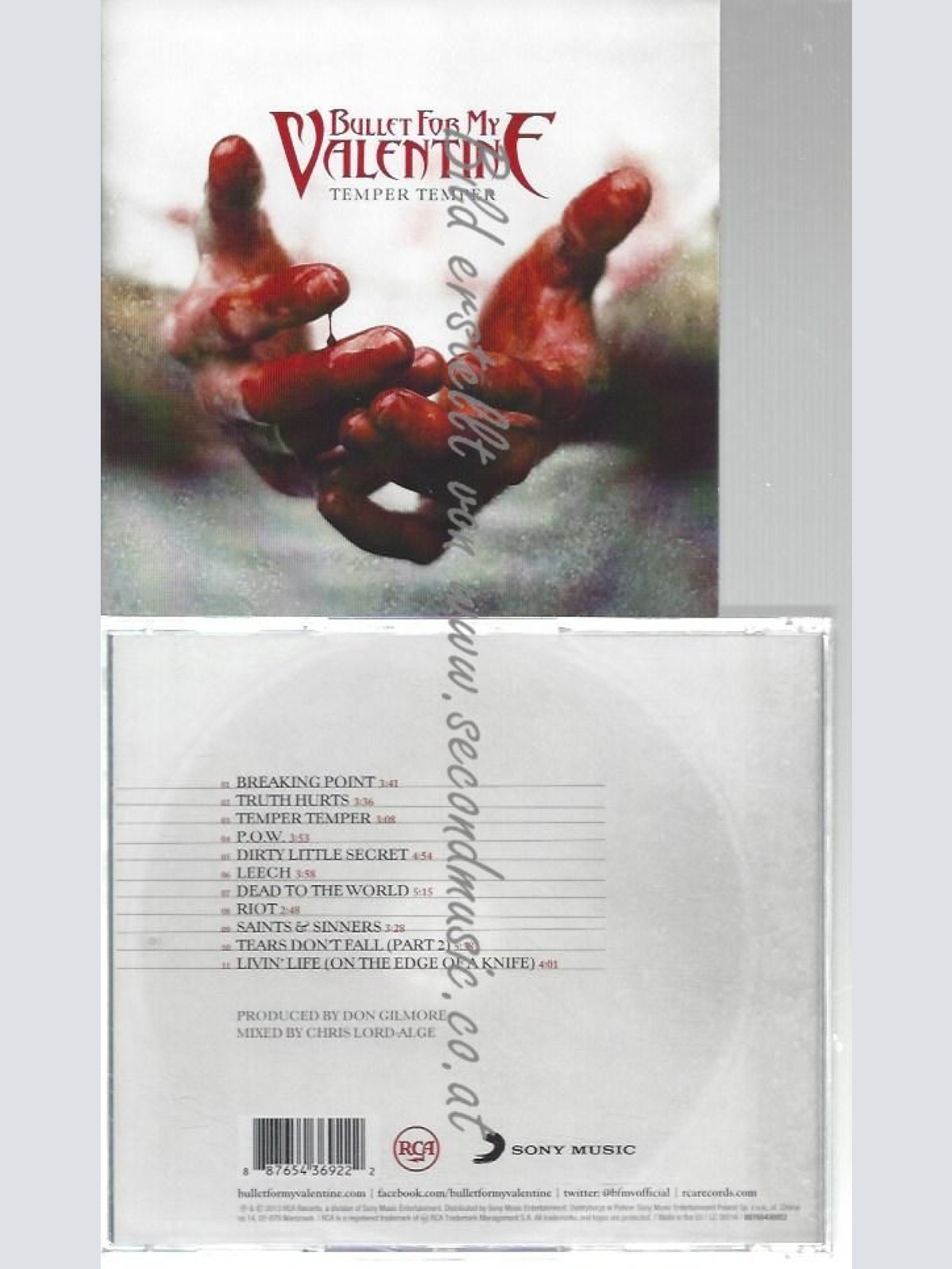 CD--BULLET FOR MY VALENTINE--    TEMPER TEMPER -