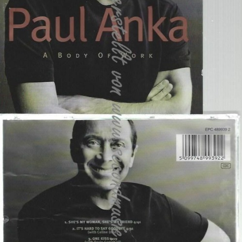 CD--PAUL ANKA--A BODY OF WORK