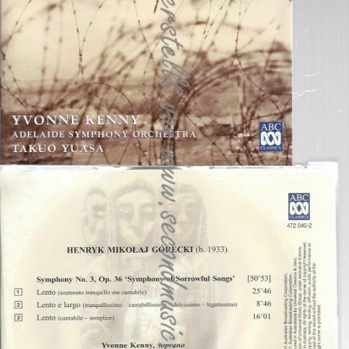 CD-- Gorecki — Symphony No. 3 'Symphony Of Sorrowful Songs'