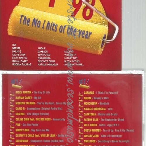 CD--VARIOUS ARTISTS--TOP 98 THE NO.1 HITS OF THE YE