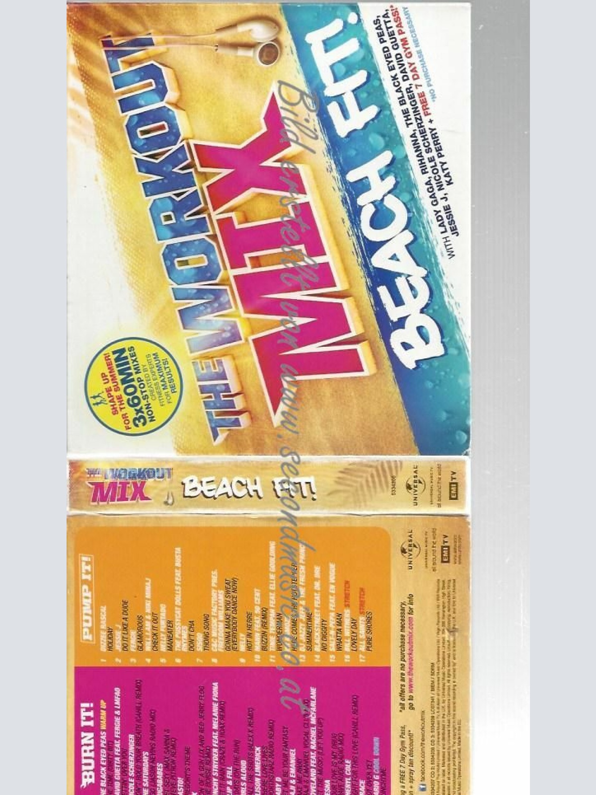 CD--VARIOUS ARTISTS--WORKOUT MIX-BEACH FIT