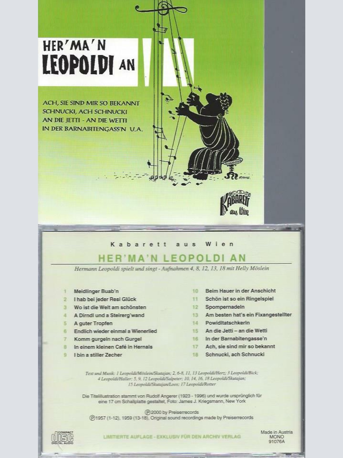 CD--KABARETT AUS WIEN HERMAN LEOPOLDI AN