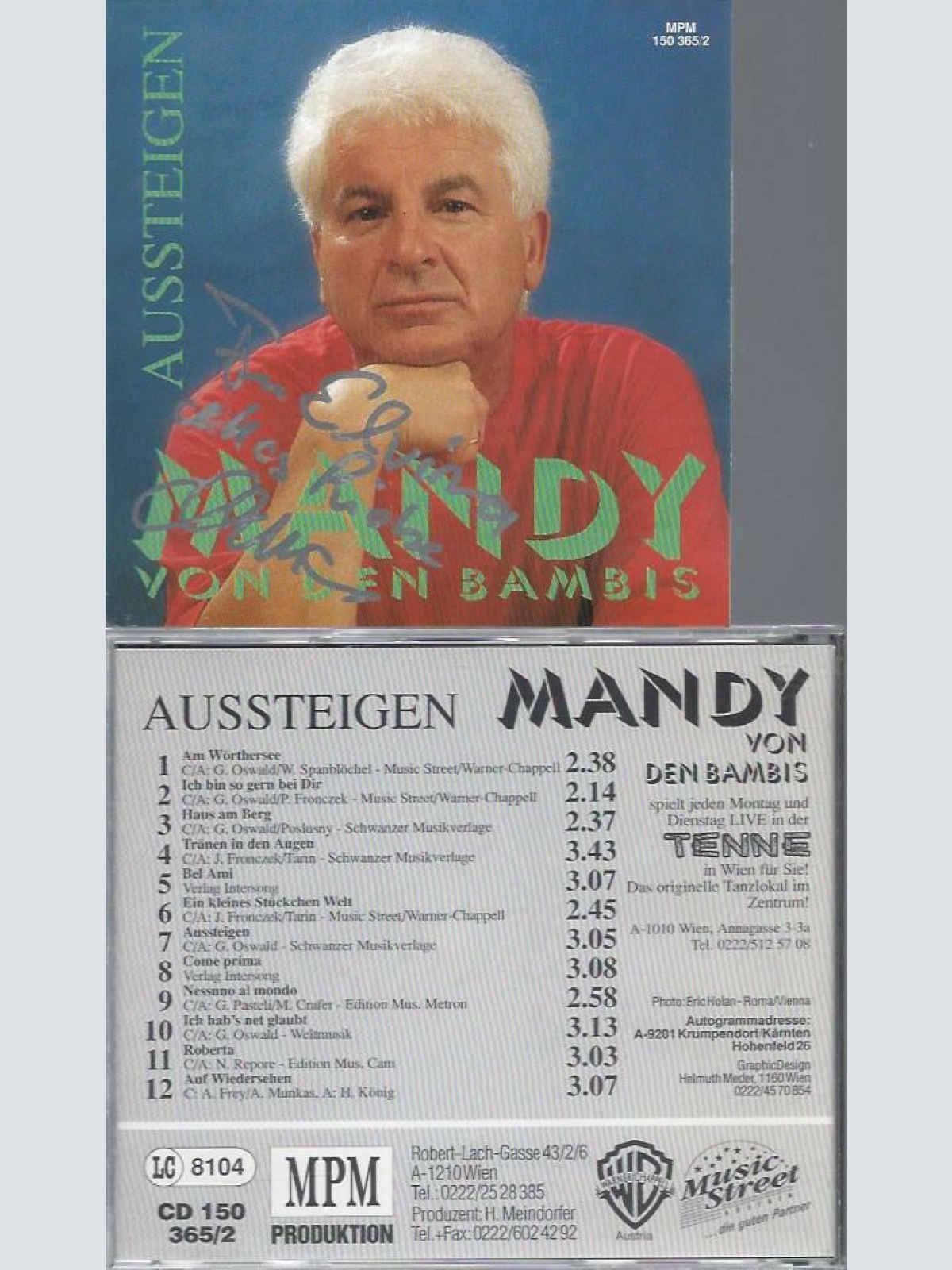 CD // MANDY VON DEN BAMBIS -- AUSSTEIGEN -- MIT AUTOGRAMM