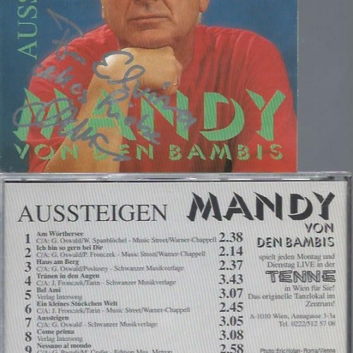 CD // MANDY VON DEN BAMBIS -- AUSSTEIGEN -- MIT AUTOGRAMM