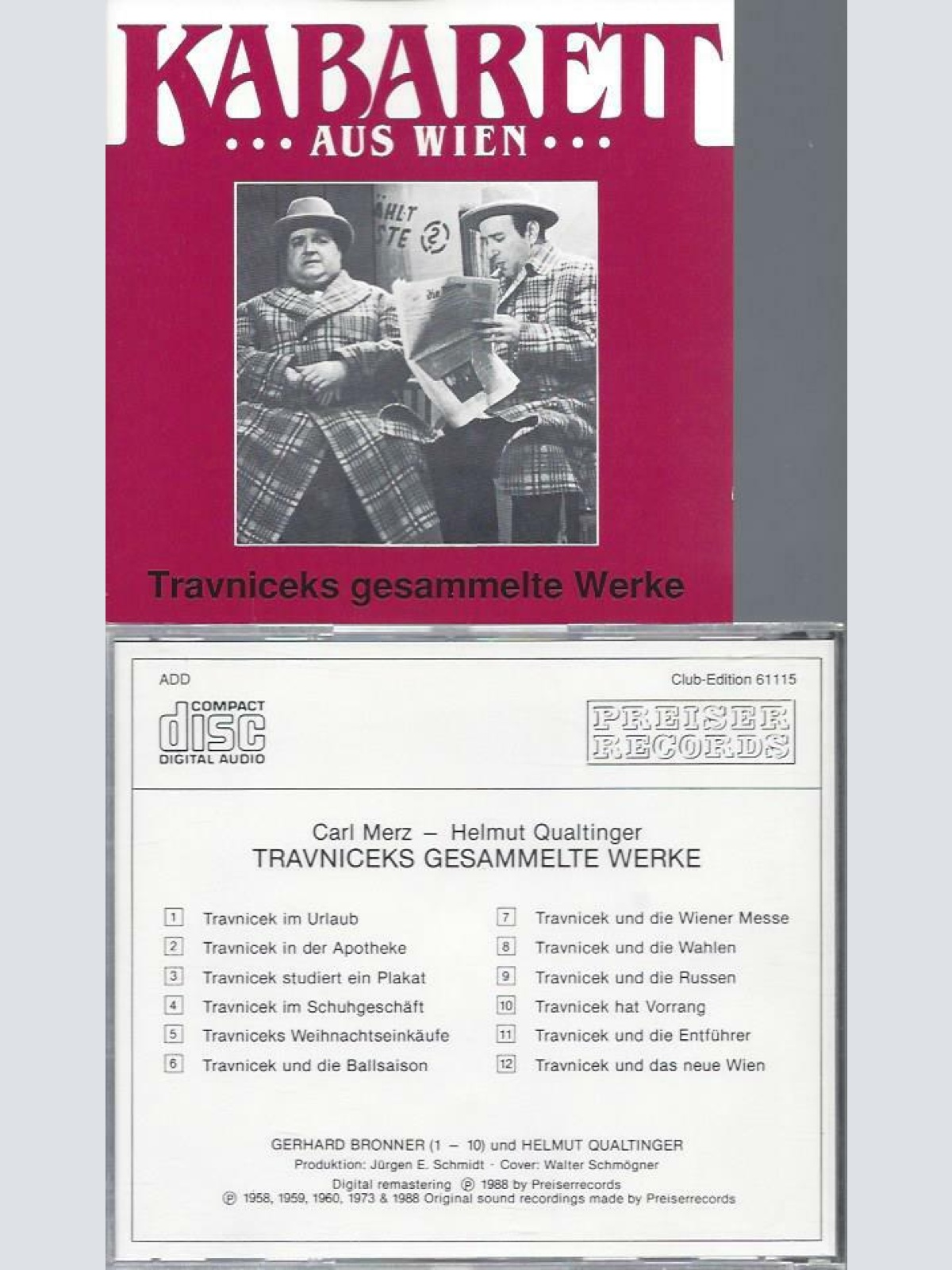 CD // KABARETT AUS WIEN TRAVNICEKS GESAMMELTE WERKE / QUALTINGER